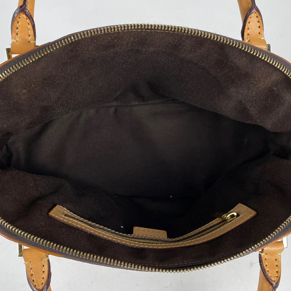 Celine Macadam Handbag Shoulder Bag Canvas Brown - Picture 6 of 6